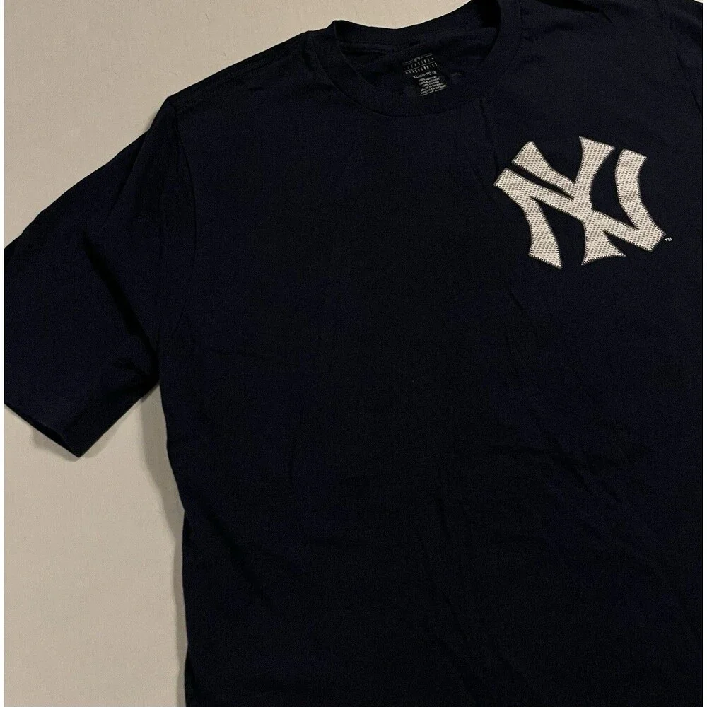 Majestic New York Yankees Babe Ruth #3 MLB Youth Jersey T-Shirt XL 18 Boys Blue